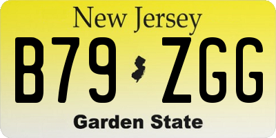 NJ license plate B79ZGG