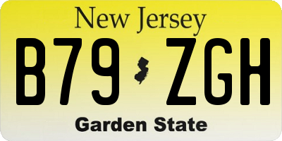 NJ license plate B79ZGH
