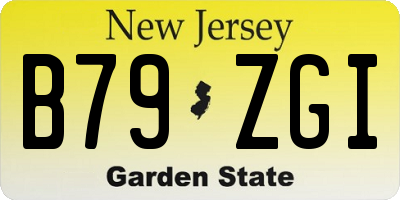 NJ license plate B79ZGI