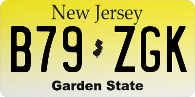 NJ license plate B79ZGK