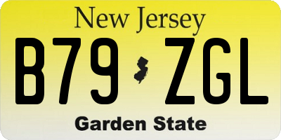 NJ license plate B79ZGL