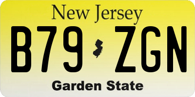 NJ license plate B79ZGN