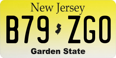 NJ license plate B79ZGO