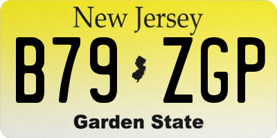 NJ license plate B79ZGP