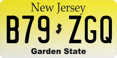 NJ license plate B79ZGQ