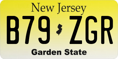 NJ license plate B79ZGR