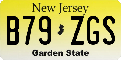 NJ license plate B79ZGS