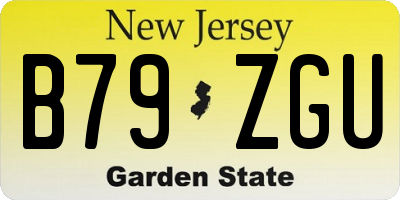 NJ license plate B79ZGU
