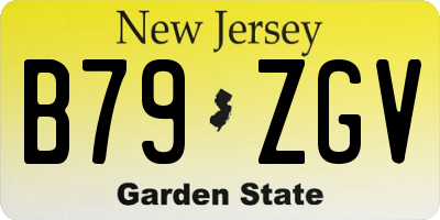 NJ license plate B79ZGV