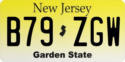 NJ license plate B79ZGW
