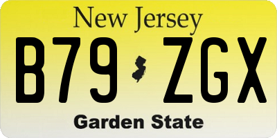 NJ license plate B79ZGX