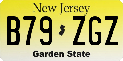NJ license plate B79ZGZ