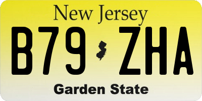 NJ license plate B79ZHA