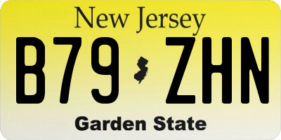 NJ license plate B79ZHN