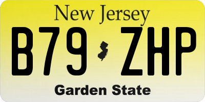 NJ license plate B79ZHP