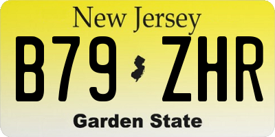 NJ license plate B79ZHR