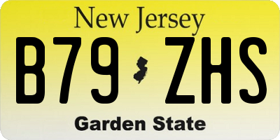 NJ license plate B79ZHS