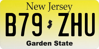 NJ license plate B79ZHU