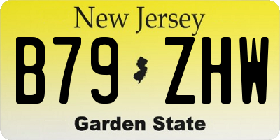 NJ license plate B79ZHW