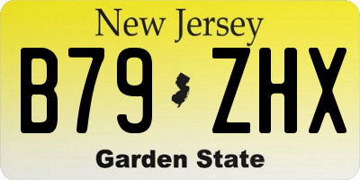 NJ license plate B79ZHX