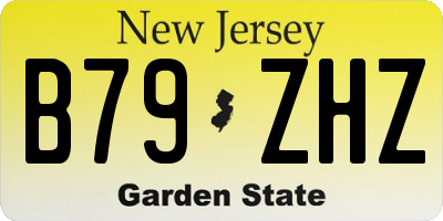 NJ license plate B79ZHZ