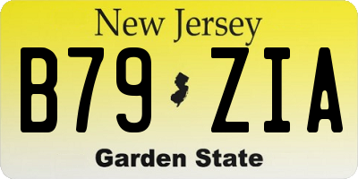 NJ license plate B79ZIA