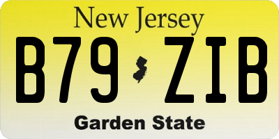 NJ license plate B79ZIB