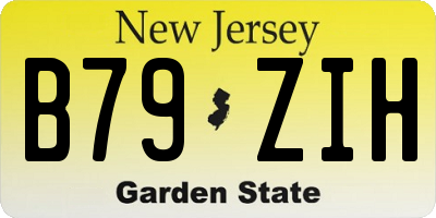 NJ license plate B79ZIH