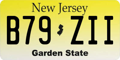 NJ license plate B79ZII