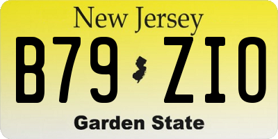 NJ license plate B79ZIO