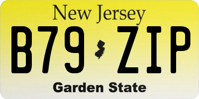 NJ license plate B79ZIP