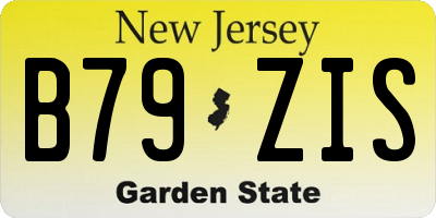 NJ license plate B79ZIS