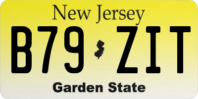 NJ license plate B79ZIT