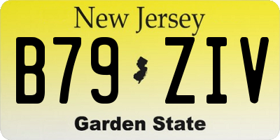 NJ license plate B79ZIV