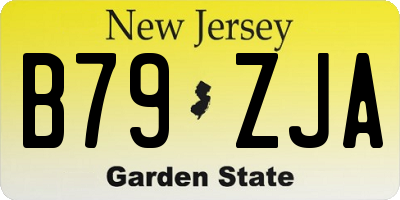 NJ license plate B79ZJA