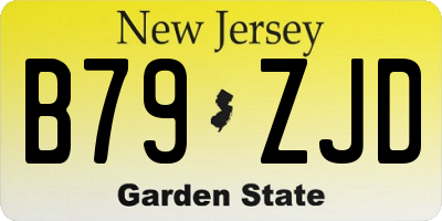 NJ license plate B79ZJD