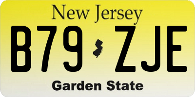 NJ license plate B79ZJE