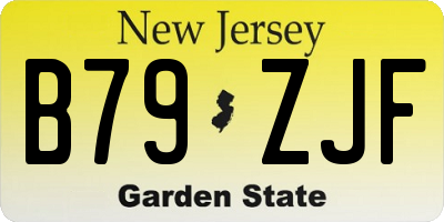 NJ license plate B79ZJF