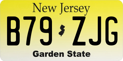 NJ license plate B79ZJG