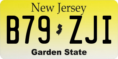 NJ license plate B79ZJI