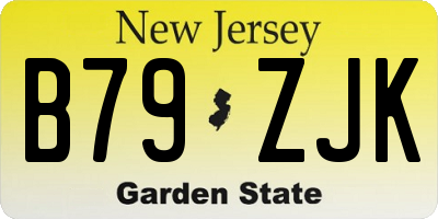 NJ license plate B79ZJK