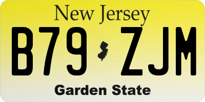NJ license plate B79ZJM