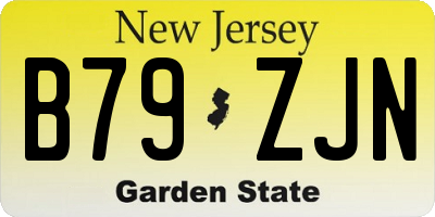 NJ license plate B79ZJN