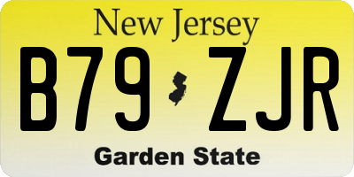 NJ license plate B79ZJR