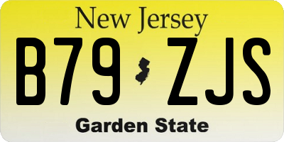 NJ license plate B79ZJS