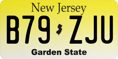 NJ license plate B79ZJU