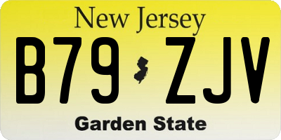 NJ license plate B79ZJV