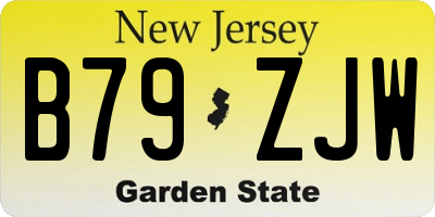 NJ license plate B79ZJW