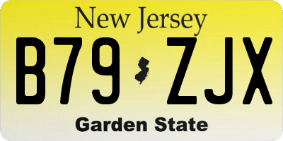 NJ license plate B79ZJX