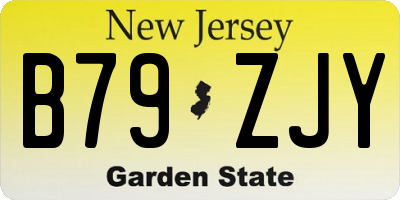 NJ license plate B79ZJY